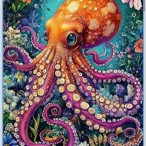 Vibrant Octopus Diamond Art Kit